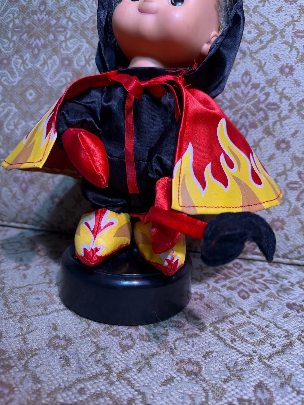 Vintage Padma Animated Halloween Devil Kid Doll Flame Dress Motionette Tested